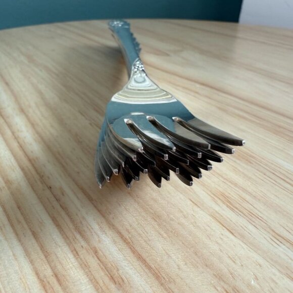 Oneida Evening Star Salad Forks Set Of 6 1950s Floral Pattern 6.75" Silver Plate - Picture 6 of 10